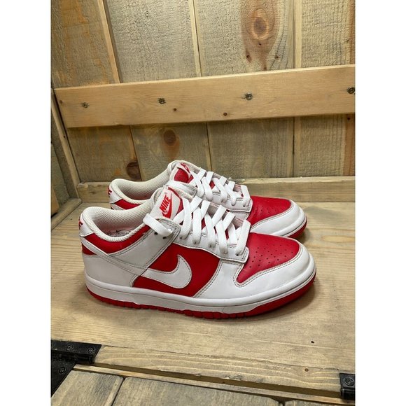 Nike Other - NIKE Dunk Low Championship Red White Size 4.5Y (2021) CW1590-600